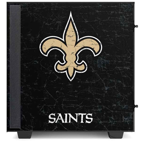 NFL New Orleans Saints Distressed NZXT H510 Compact ATX Mid-Tower Case Skin