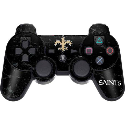 NFL New Orleans Saints Distressed PS3 Dual Shock wireless controller Skin