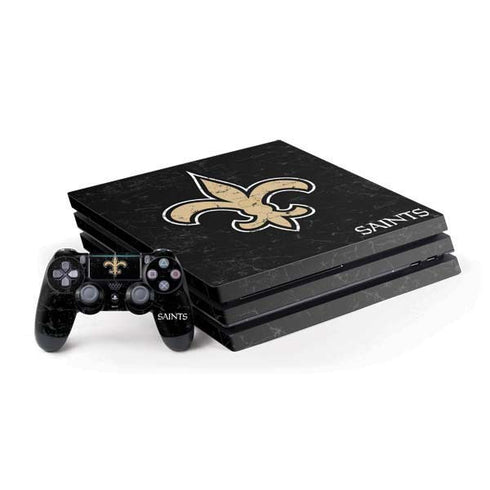 NFL New Orleans Saints Distressed PS4 Pro Bundle Skin