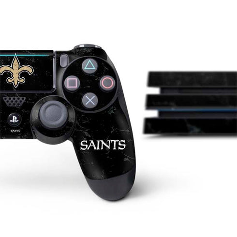 NFL New Orleans Saints Distressed PS4 Pro Bundle Skin