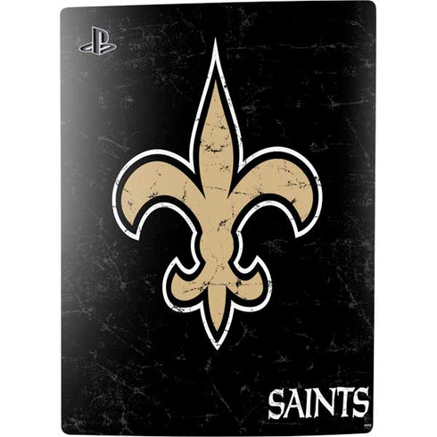 NFL New Orleans Saints Distressed PS5 Console Skin