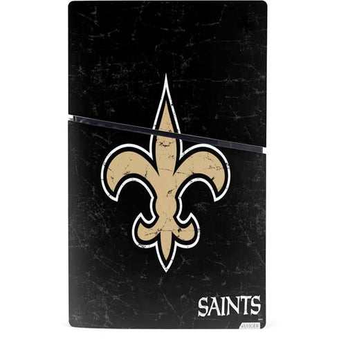 NFL New Orleans Saints Distressed PS5 Slim Digital Edition Bundle Skin