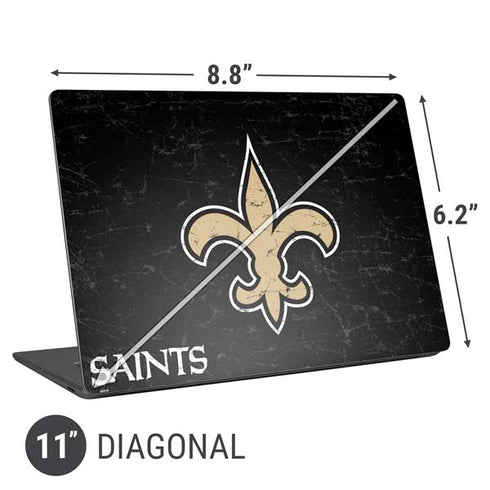 NFL New Orleans Saints Distressed Universal Laptop 11in (8.8 x 6.2in) Skin