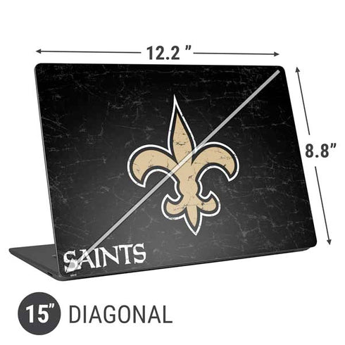 NFL New Orleans Saints Distressed Universal Laptop 15in (12.2 x 8.8in) Skin