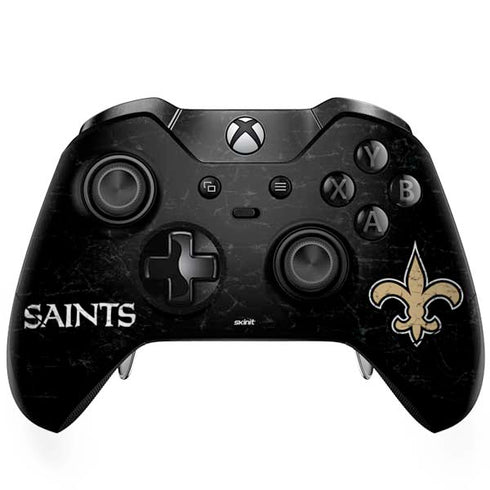 NFL New Orleans Saints Distressed Xbox One Elite Controller Skin