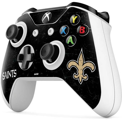 NFL New Orleans Saints Distressed Xbox One S All-Digital Edition Bundle Skin