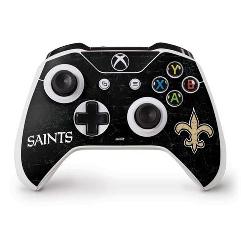 NFL New Orleans Saints Distressed Xbox One S Controller Skin