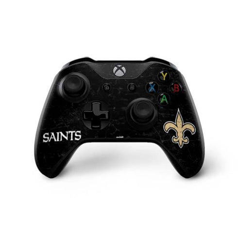 NFL New Orleans Saints Distressed Xbox One X Controller Skin