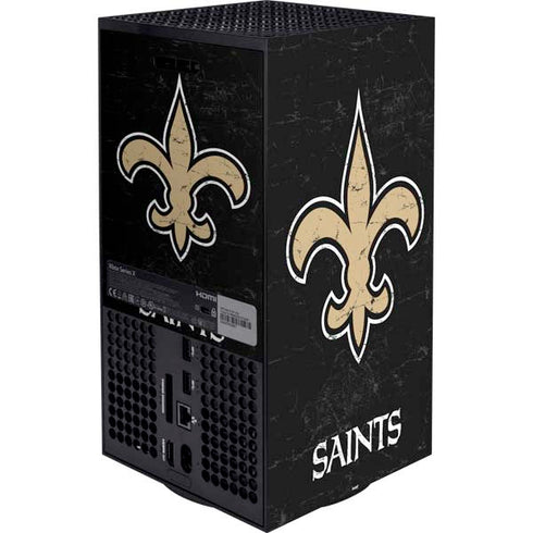 NFL New Orleans Saints Distressed Xbox Series X Bundle Skin