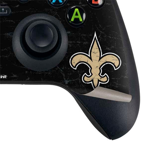 NFL New Orleans Saints Distressed Xbox Series X Bundle Skin