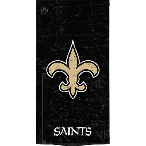 NFL New Orleans Saints Distressed Xbox Series X Console Skin