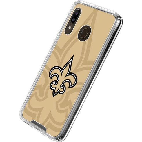 NFL New Orleans Saints Double Vision Galaxy A30 Clear Case
