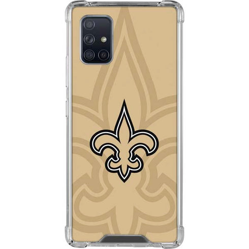 NFL New Orleans Saints Double Vision Galaxy A71 5G Clear Case