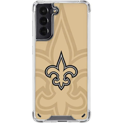 NFL New Orleans Saints Double Vision Galaxy S21 5G Clear Case