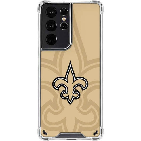 NFL New Orleans Saints Double Vision Galaxy S21 Ultra 5G Clear Case