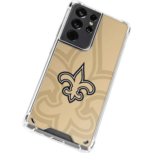 NFL New Orleans Saints Double Vision Galaxy S21 Ultra 5G Clear Case