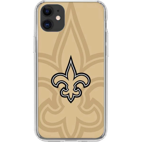NFL New Orleans Saints Double Vision iPhone 11 Clear Case