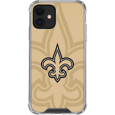 NFL New Orleans Saints Double Vision iPhone 12 Mini Clear Case