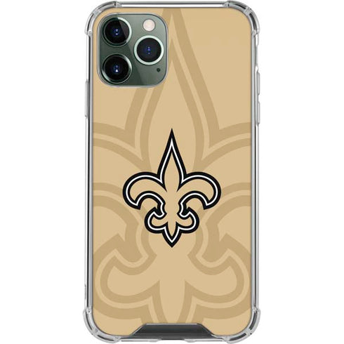 NFL New Orleans Saints Double Vision iPhone 12 Pro Max Clear Case