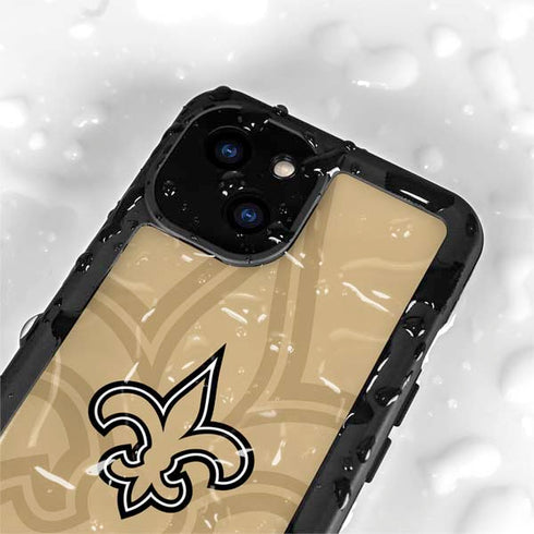 NFL New Orleans Saints Double Vision iPhone 13 Mini Waterproof Case