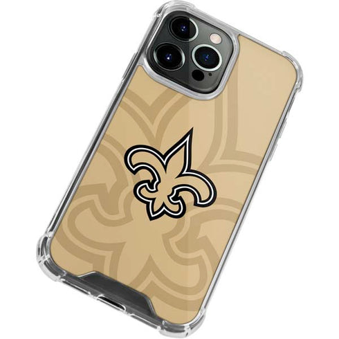 NFL New Orleans Saints Double Vision iPhone 13 Pro Clear Case