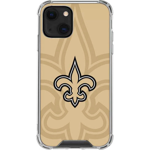 NFL New Orleans Saints Double Vision iPhone 14 Plus Clear Case