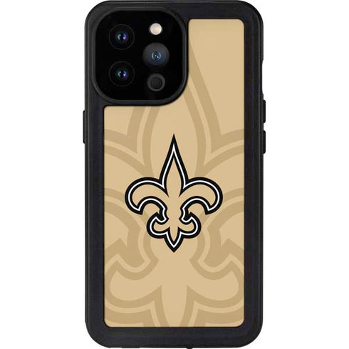 NFL New Orleans Saints Double Vision iPhone 14 Pro Max Waterproof Case