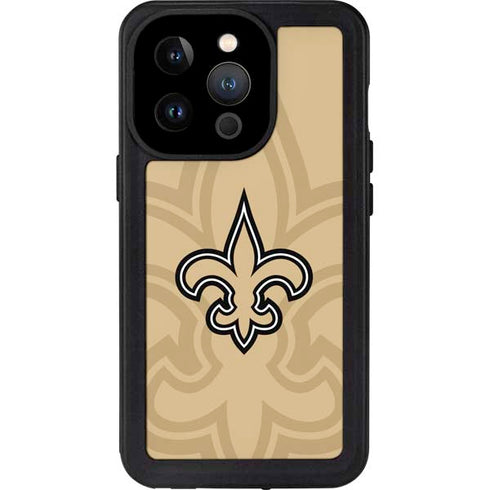 NFL New Orleans Saints Double Vision iPhone 14 Pro Waterproof Case