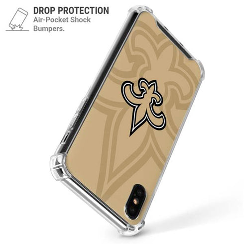 NFL New Orleans Saints Double Vision iPhone X/XS Clear Case
