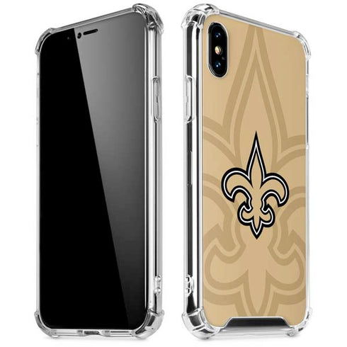 NFL New Orleans Saints Double Vision iPhone XS Max Clear Case