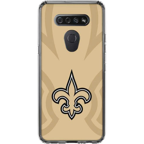NFL New Orleans Saints Double Vision LG K51/Q51 Clear Case