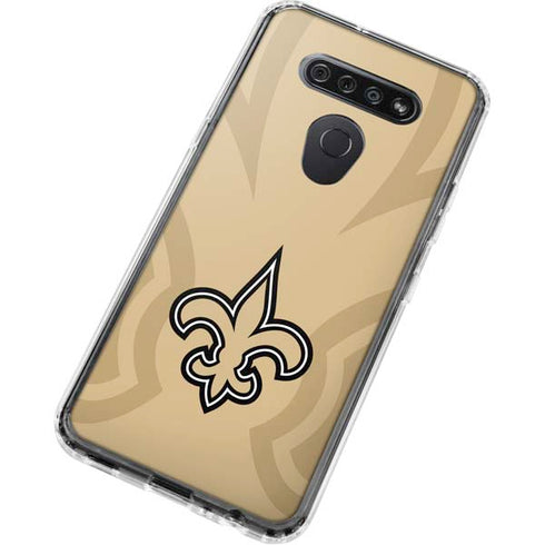 NFL New Orleans Saints Double Vision LG K51/Q51 Clear Case