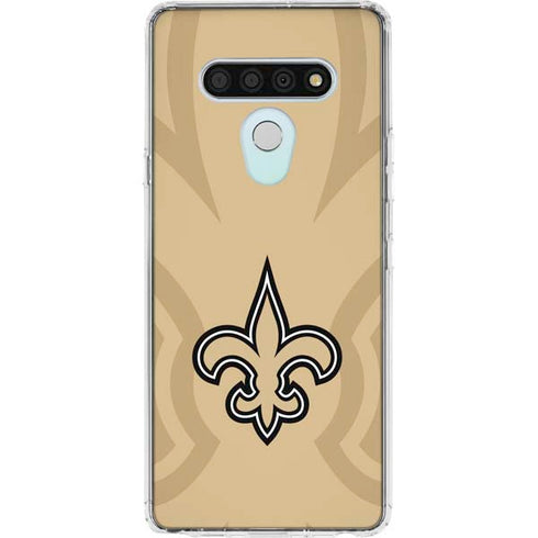 NFL New Orleans Saints Double Vision LG Stylo 6 Clear Case