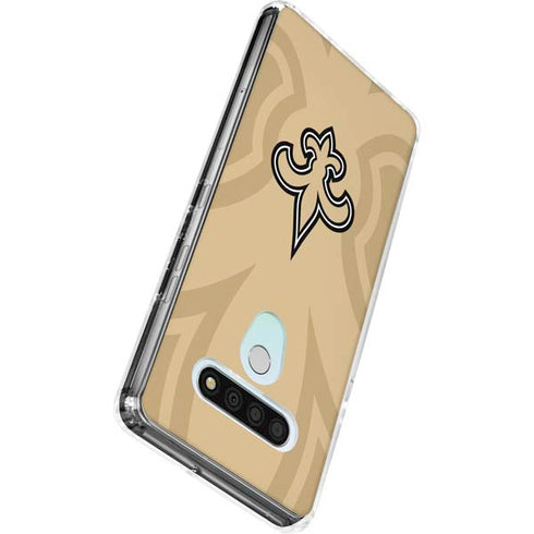 NFL New Orleans Saints Double Vision LG Stylo 6 Clear Case