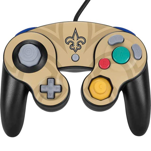 NFL New Orleans Saints Double Vision Nintendo GameCube Controller Skin