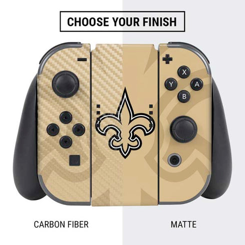 NFL New Orleans Saints Double Vision Nintendo Switch Bundle Skin