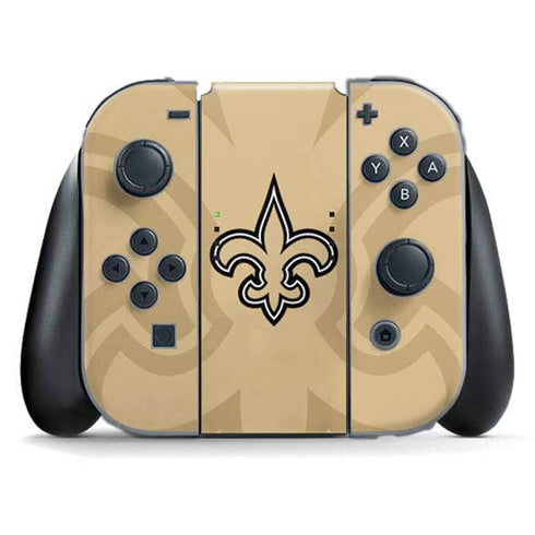 NFL New Orleans Saints Double Vision Nintendo Switch (2017-2021) Joy-Con Controller Skin