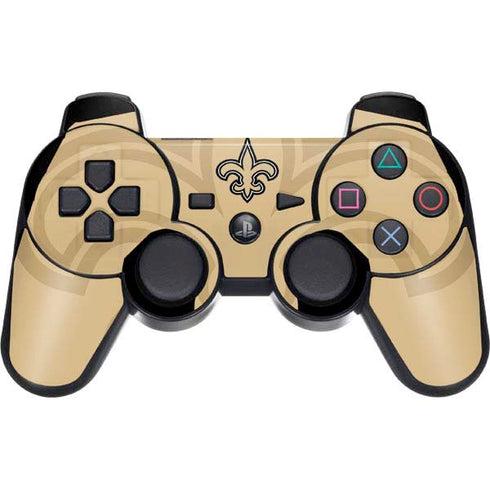 NFL New Orleans Saints Double Vision PS3 Dual Shock wireless controller Skin