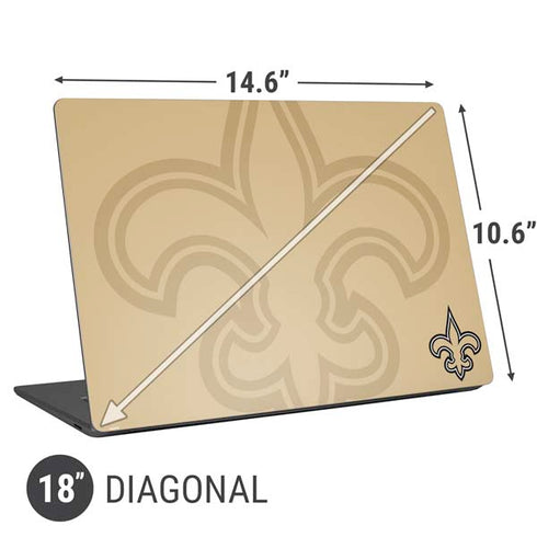 NFL New Orleans Saints Double Vision Universal Laptop 18in (14.6 x 10.6in) Skin