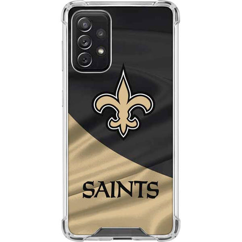 NFL New Orleans Saints Galaxy A72 5G Clear Case