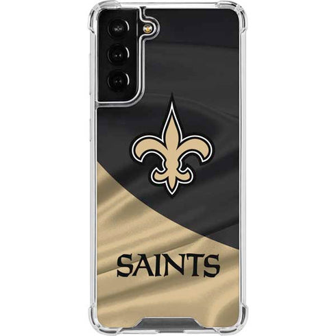 NFL New Orleans Saints Galaxy S21 FE Clear Case