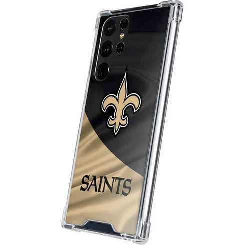 NFL New Orleans Saints Galaxy S22 Ultra Clear Case