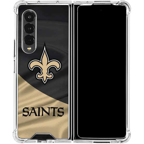 NFL New Orleans Saints Galaxy Z Fold4 5G Clear Case