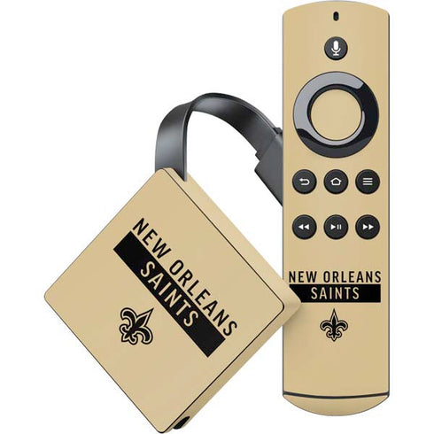 NFL New Orleans Saints Gold Performance Series Amazon Fire TV Skin