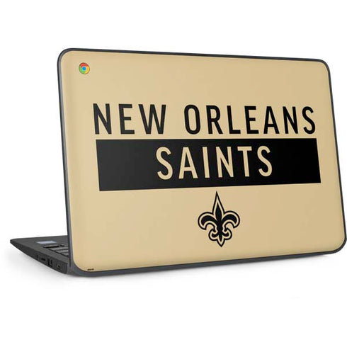 NFL New Orleans Saints Gold Performance Series HP Chromebook Skin