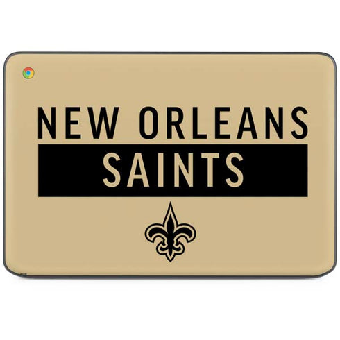 NFL New Orleans Saints Gold Performance Series HP Chromebook Skin