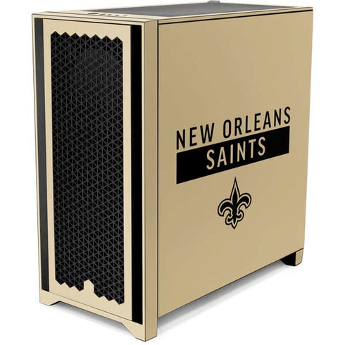 NFL New Orleans Saints Gold Performance Series Corsair 4000D Tempered Glass Mid-Tower ATX Case Skin