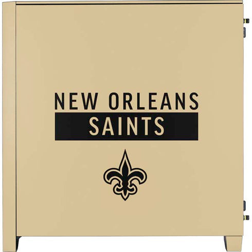 NFL New Orleans Saints Gold Performance Series Corsair 4000D Tempered Glass Mid-Tower ATX Case Skin