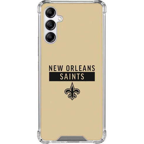 NFL New Orleans Saints Gold Performance Series Galaxy A14 5G Clear Case