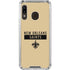 NFL New Orleans Saints Gold Performance Series Galaxy A30 Clear Case